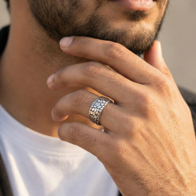 The Nautical Anchor 925 Silver Signet Ring