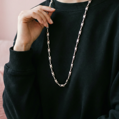 The Shimmering 925 Silver Beaded Ball Chain