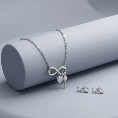 The Geometric Hexagon Honeycomb 925 Silver Necklace