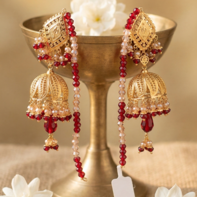 Ornate Peacock Mandala 925 Silver Jhumka