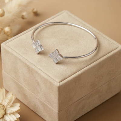 Architectural Solid Hexagonal Link 92.5 Sterling Silver Bracelet