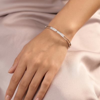 Sleek Multi-Strand Popcorn 92.5 Sterling Silver Bracelet