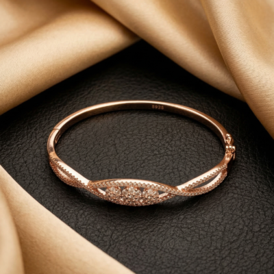 Modern Diamond-Cut Anchor 92.5 Sterling Silver Bracelet