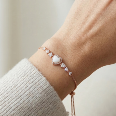 Modern Geometric Rectangular Link 92.5 Sterling Silver Bracelet