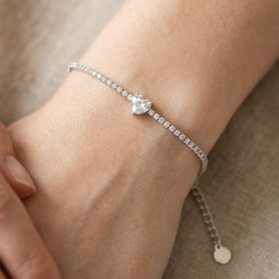 Heavy-Gauge Diamond-Cut Curb 92.5 Sterling Silver Bracelet