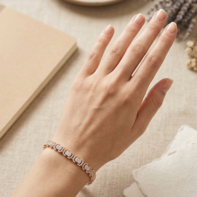 Architectural Solid Square Byzantine 92.5 Sterling Silver Bracelet