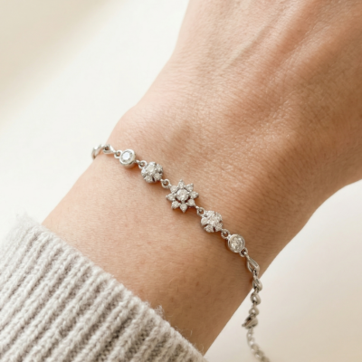 Sophisticated Herringbone Flat-Link 92.5 Sterling Silver Bracelet