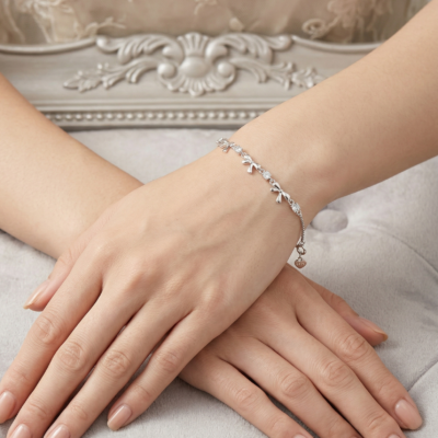 Architectural Square Wheat 92.5 Sterling Silver Bracelet