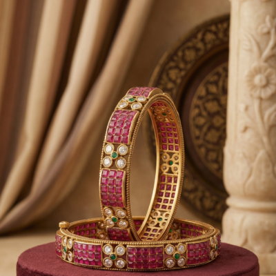 Sleek "Diamond-Cut" Prismatic 92.5 Sterling Silver Kada