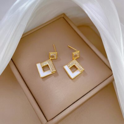 Premium Multi-Facet 92.5 Sterling Silver Architectural Chevron Climber Earrings