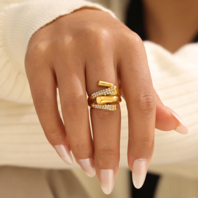 Intricate Handcrafted 92.5 Sterling Silver Industrial Tire-Tread Ring