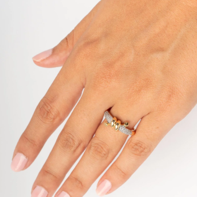 Exquisite Handcrafted 92.5 Sterling Silver Intertwined Vine Ring