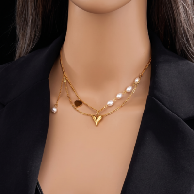 Sleek High-Definition 92.5 Sterling Silver Triple-Groove Linear Necklace