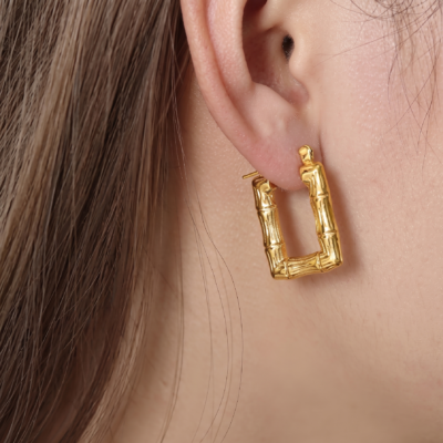 Sophisticated High-Intensity 92.5 Sterling Silver Hexagonal Huggie Earrings