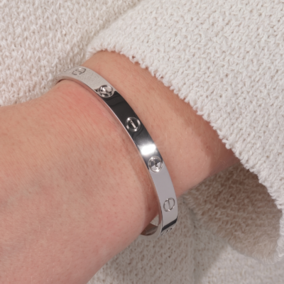 Intricate Heavy-Gauge 92.5 Sterling Silver Architectural Herringbone Kadha