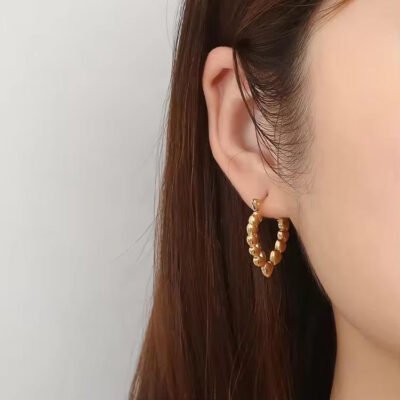 Intricate Heavy-Gauge 92.5 Sterling Silver Geometric Link-Drop Earrings