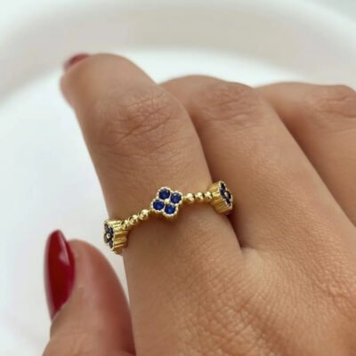 Premium Multi-Facet 92.5 Sterling Silver Architectural Stellar Ring