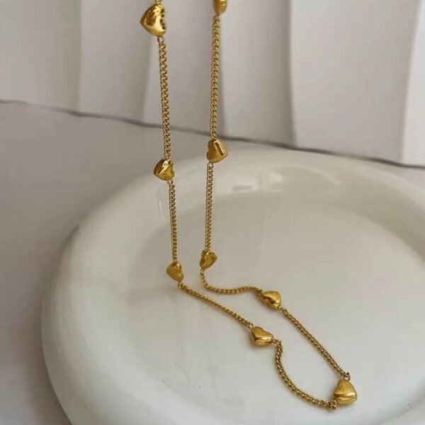 Heart Station Chain Bracelet