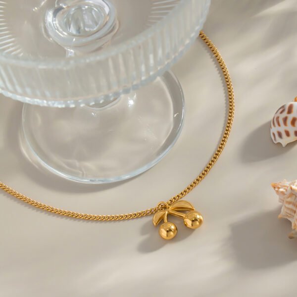 Gold Bow Ball Drop Pendant