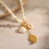 Pearl Coin Chain Necklace