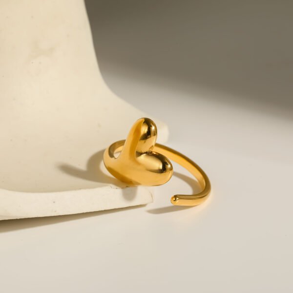 Gold Heart Wrap Ring
