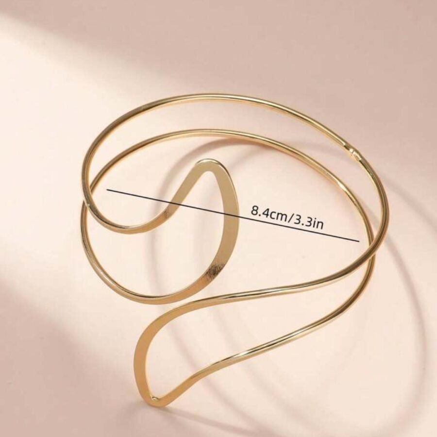 Gold Wave Arm Cuff