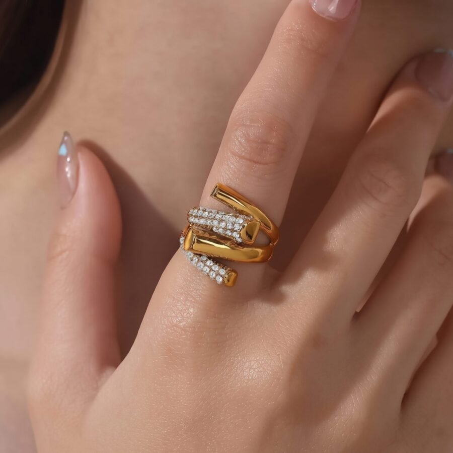 Twin Pave Wrap Ring