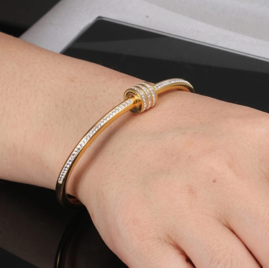 Pave Line Bangle