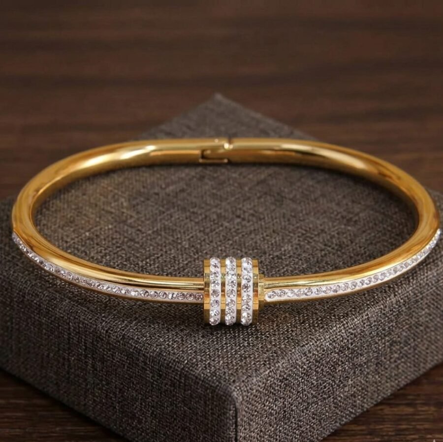 Pave Line Bangle