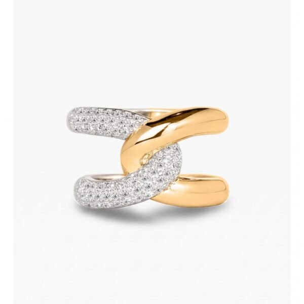 Crossover Pave Ring