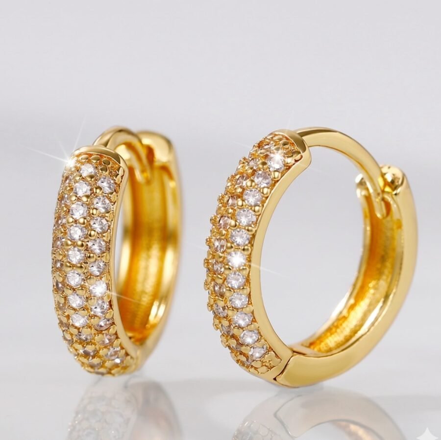Crystal Pave Hoop Earrings