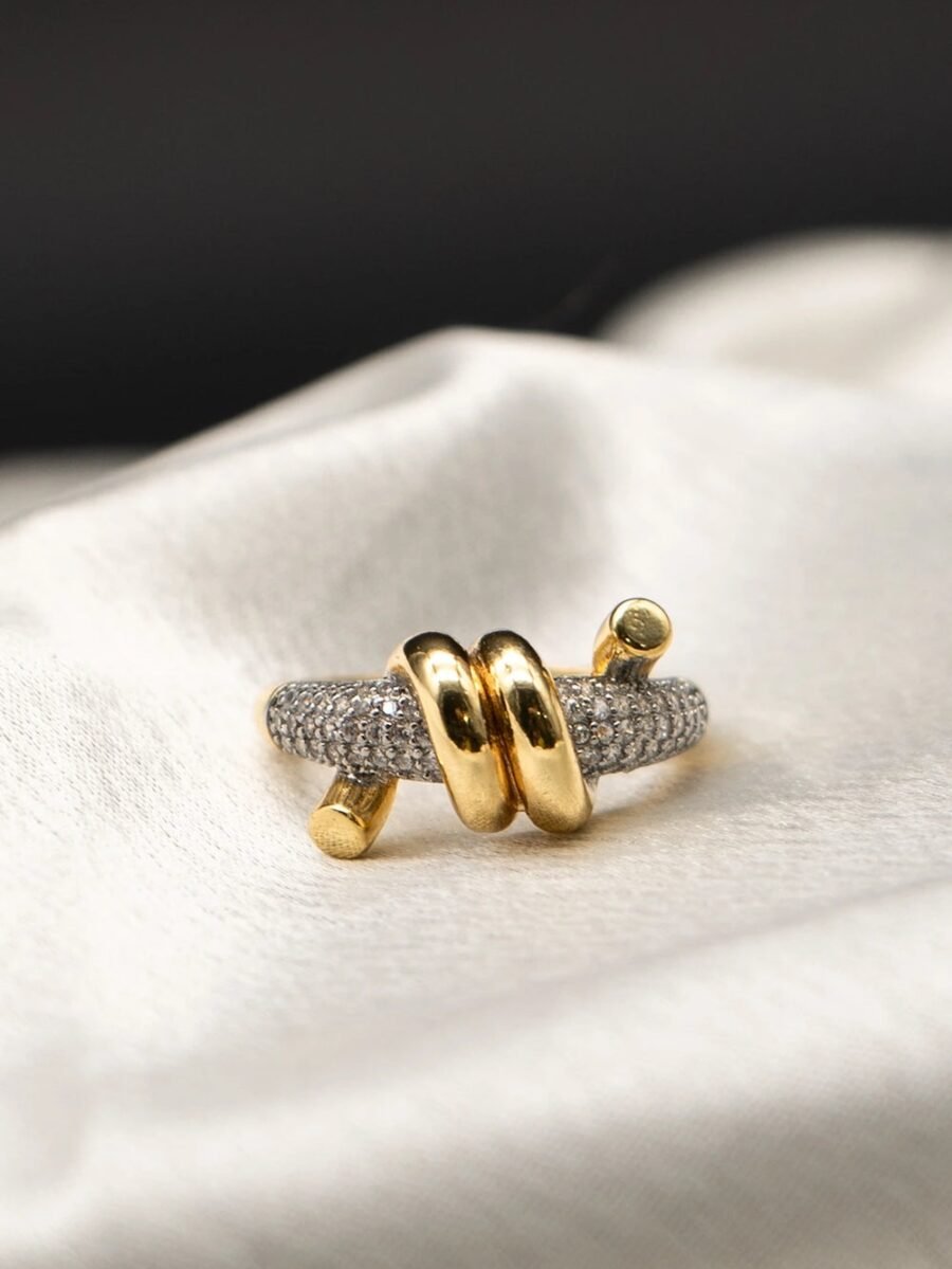 Knot Pave Ring