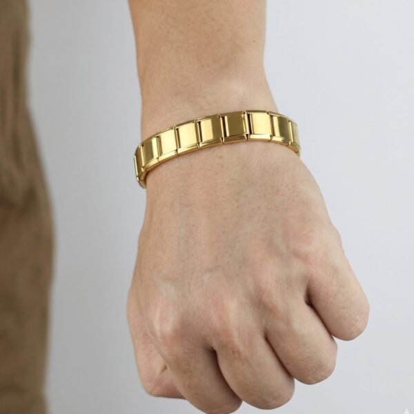 Wide Link Panel Bracelet