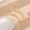 Silver Open Wave Arm Cuff