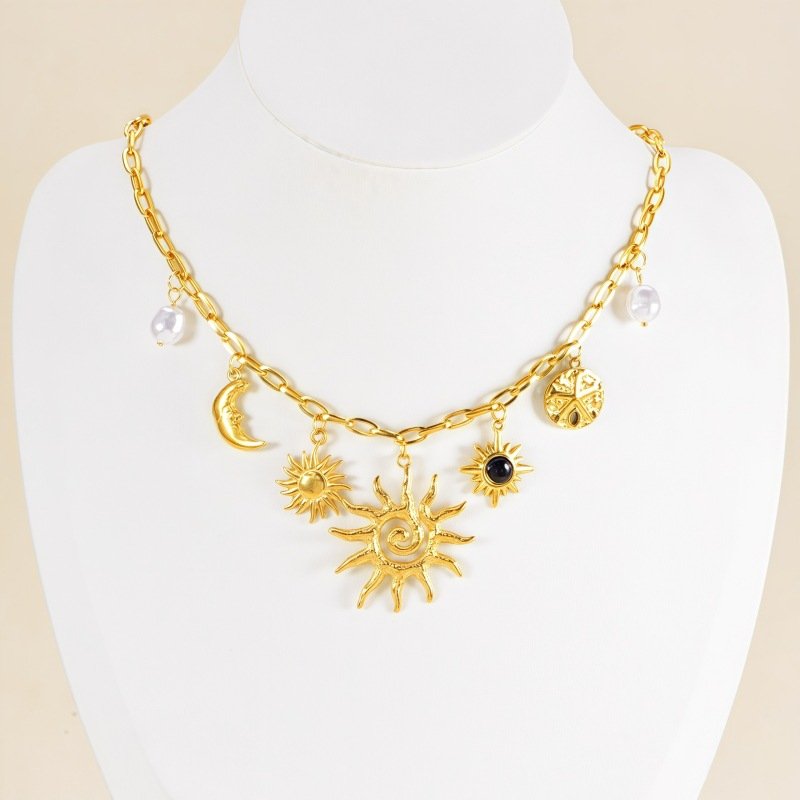Layered Charm Chain Necklace