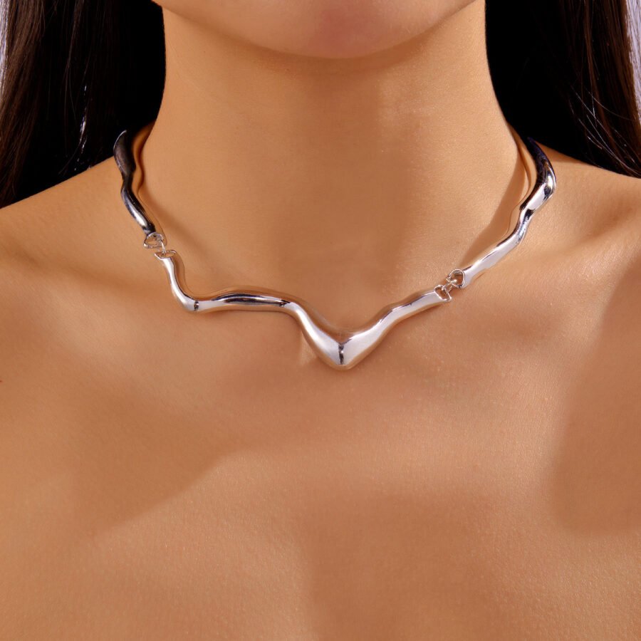 Gold Spike Chain Necklace