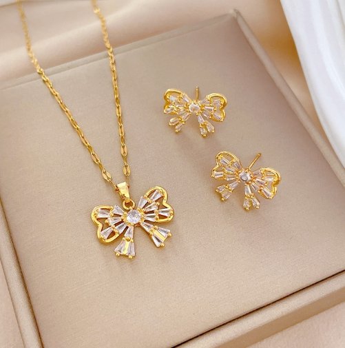 Mini Gold Bow Pendant