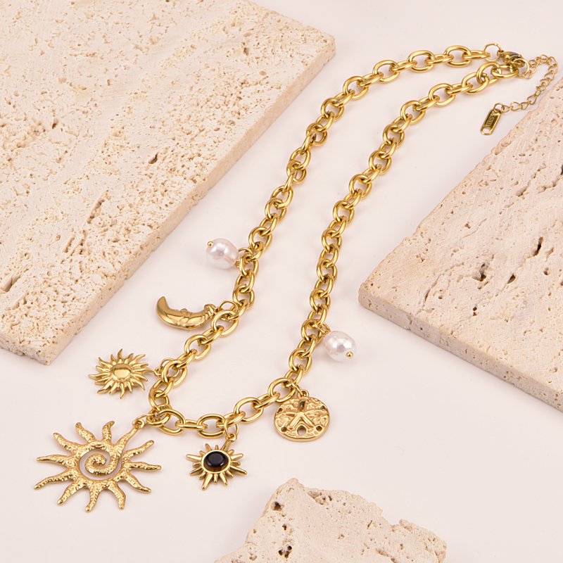 Sun Charm Delicate Necklace