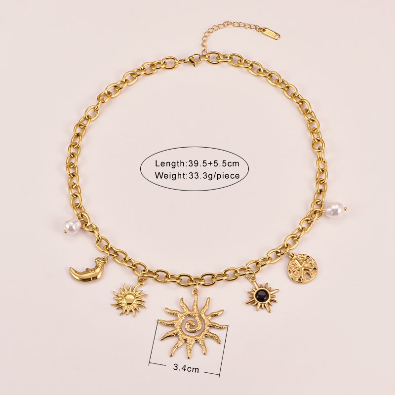 Sun Charm Delicate Necklace