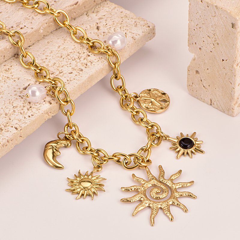 Sun Charm Delicate Necklace