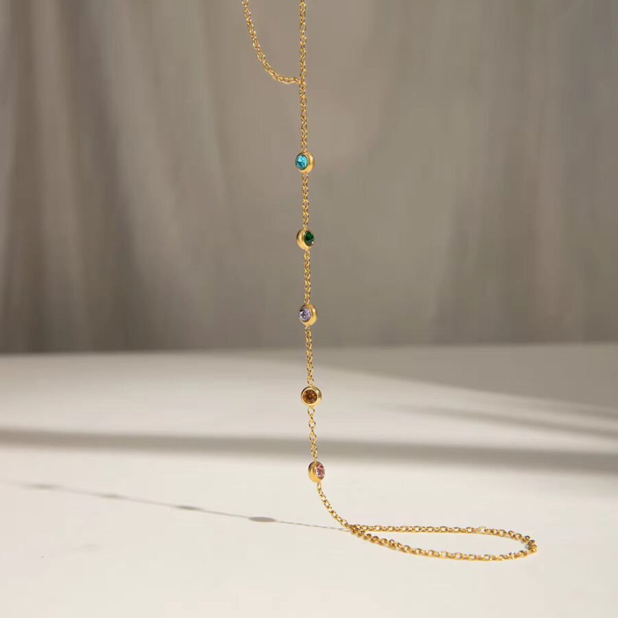 Rainbow Stone Hand Chain