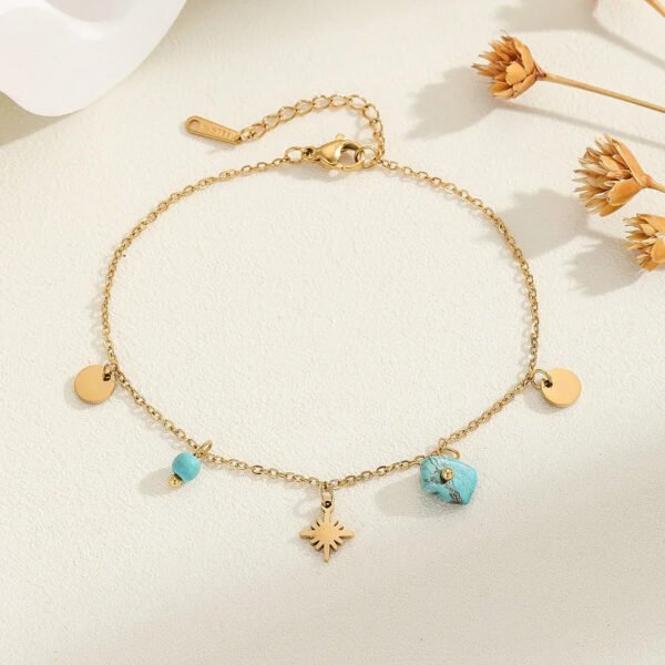 Turquoise Charm Anklet