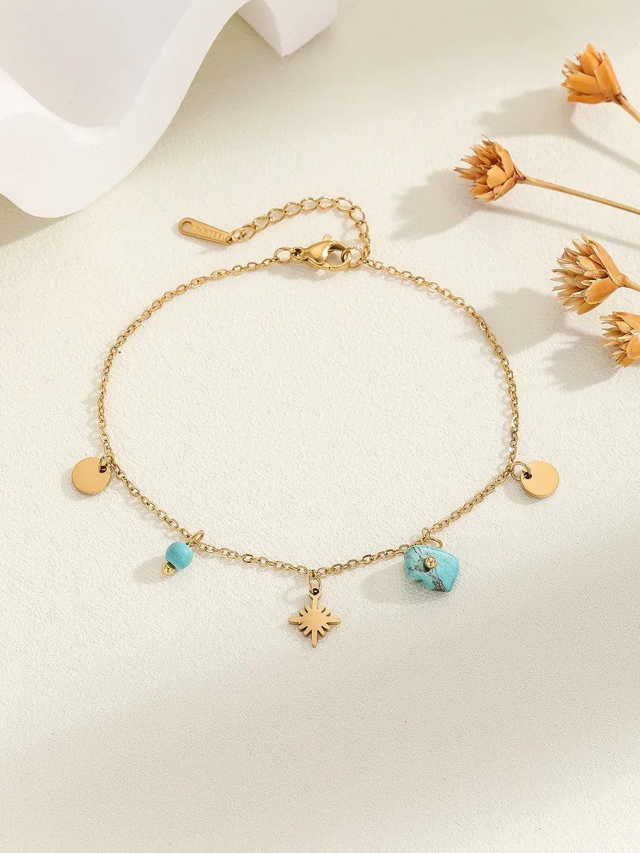Turquoise Charm Anklet