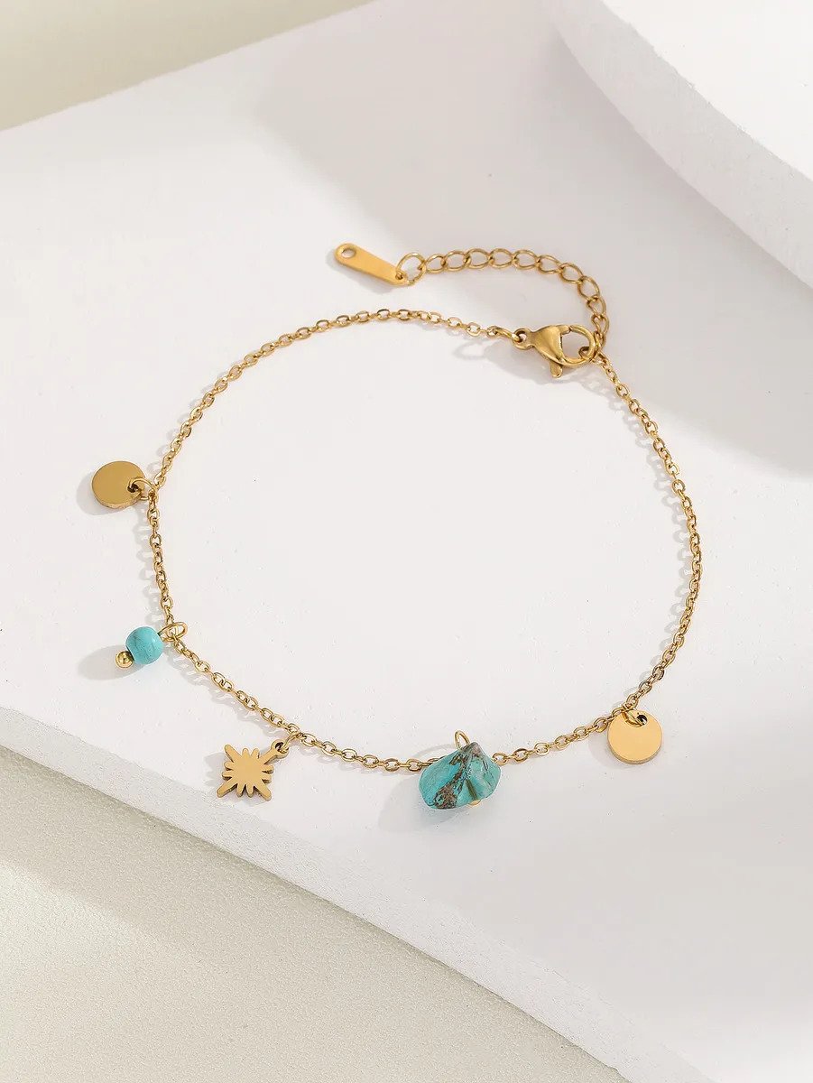 Turquoise Charm Anklet