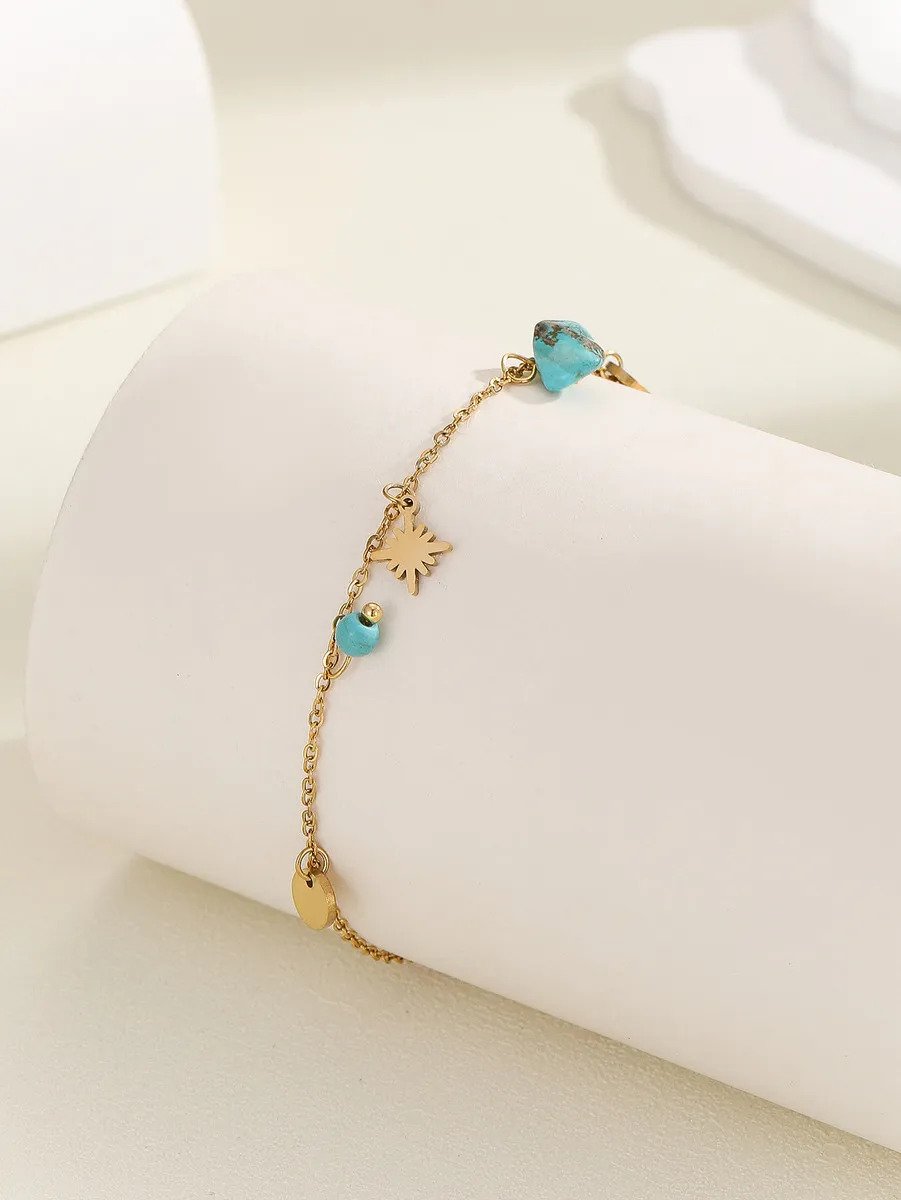 Turquoise Charm Anklet