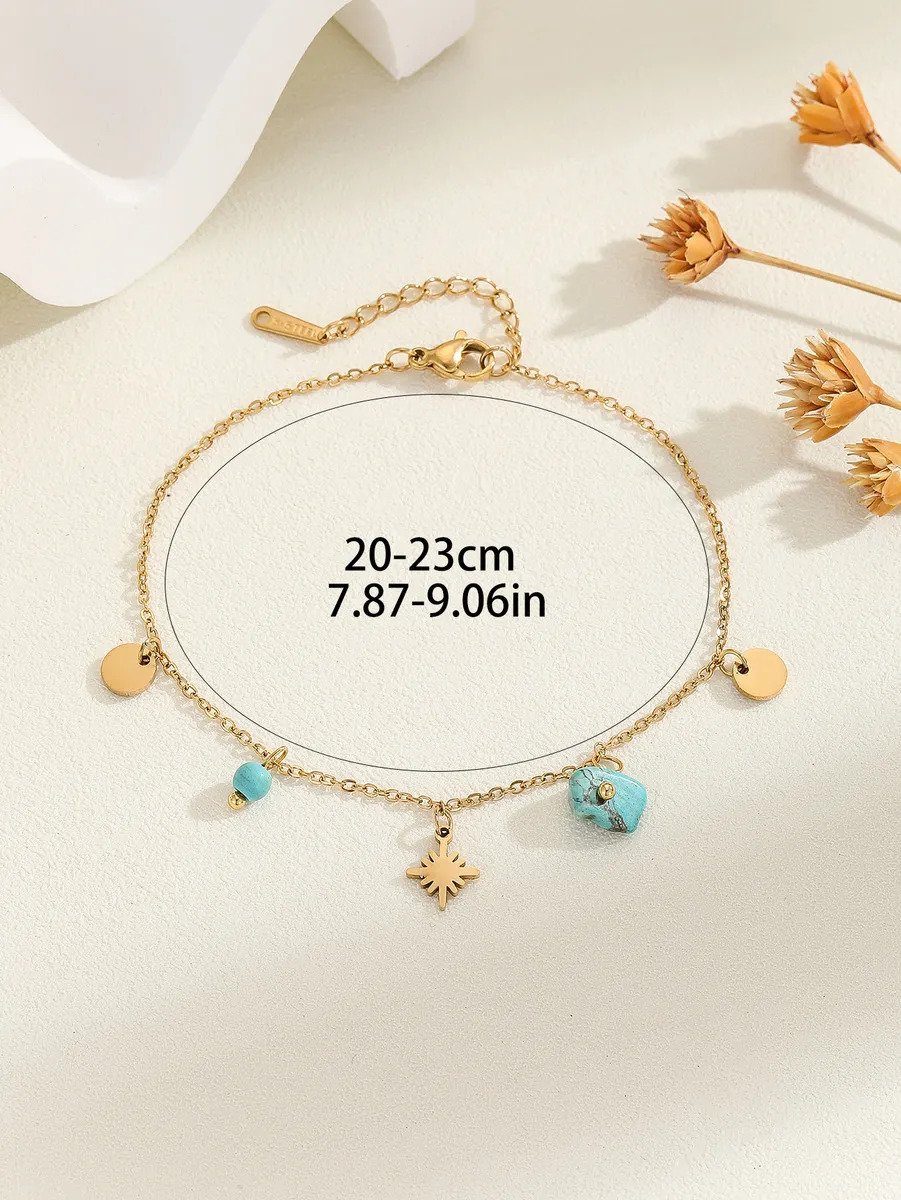 Turquoise Charm Anklet