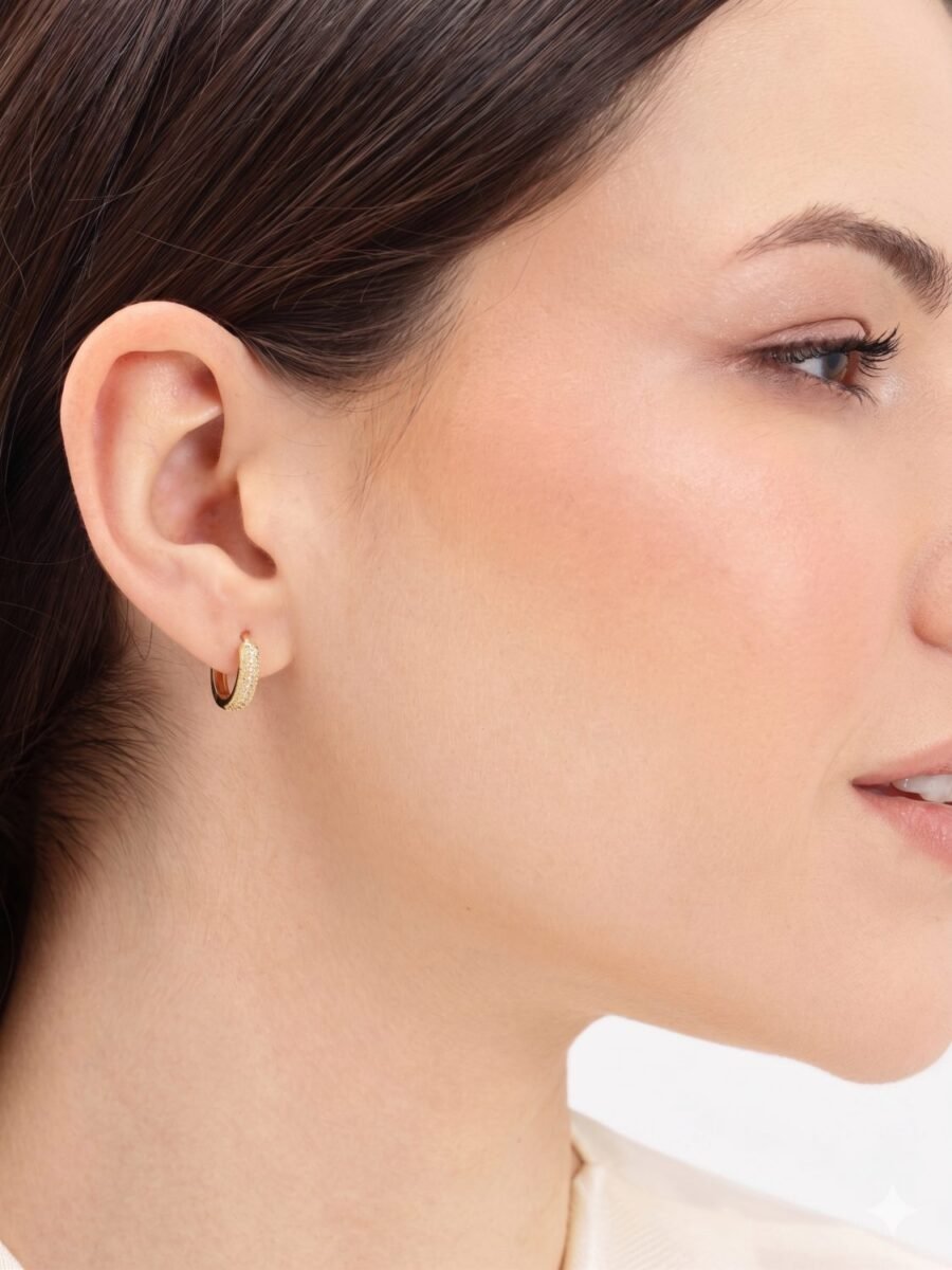 Crystal Pave Hoop Earrings
