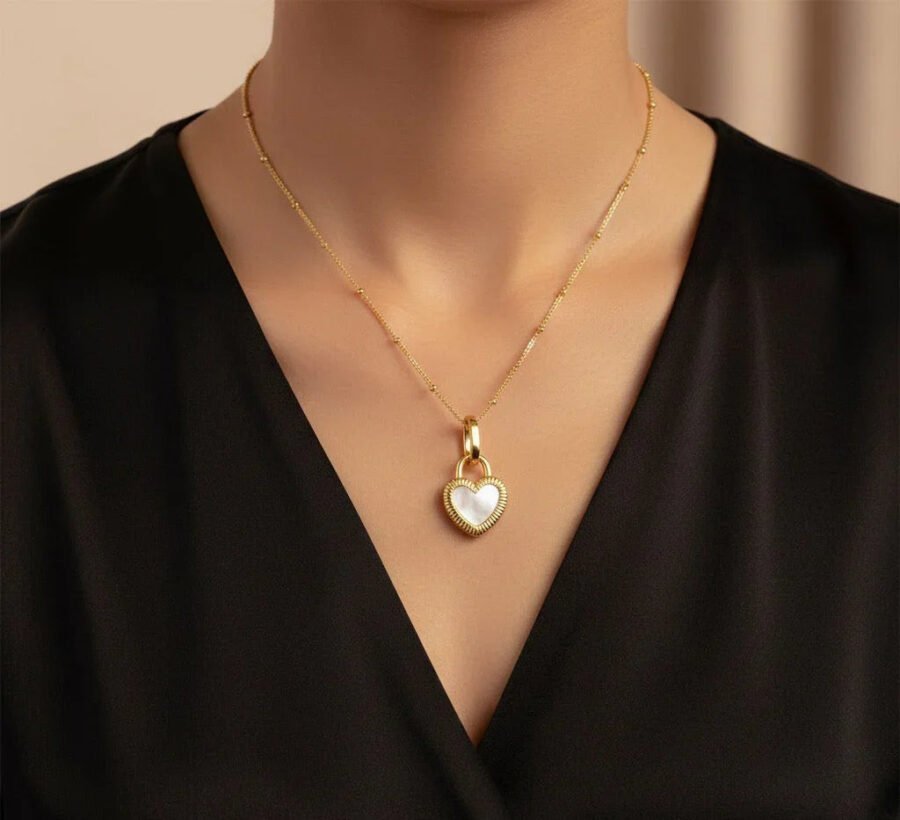 Black Heart Locket Necklace