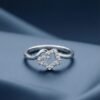 925 Silver CZ Open Star Ring
