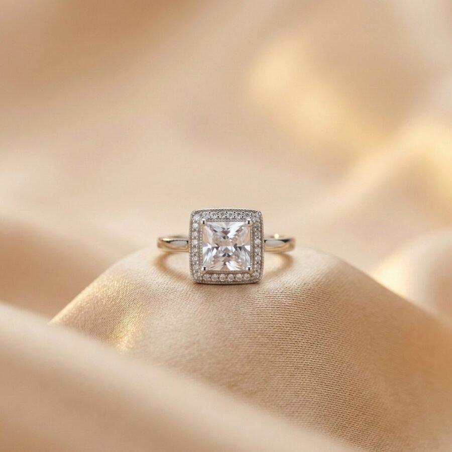 925 Silver Butterfly Wing CZ Ring